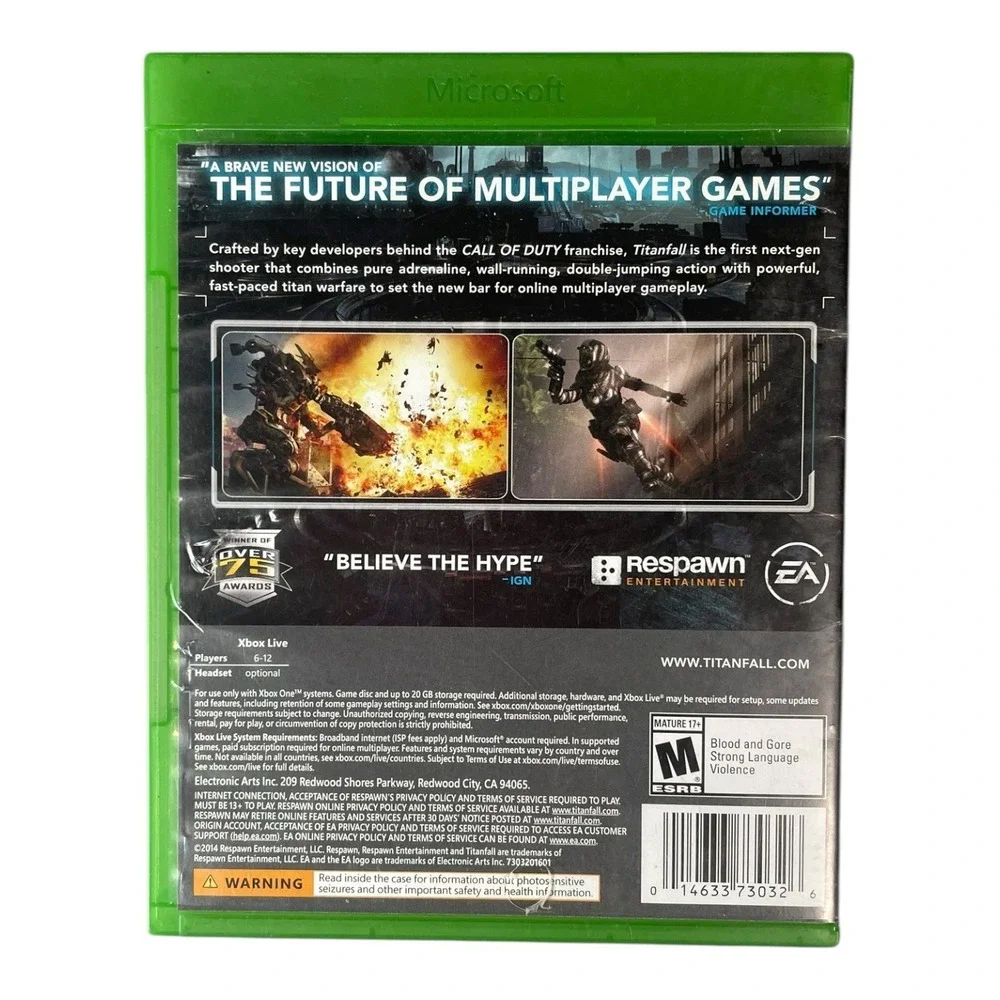 EA Sports Titanfall Respawn Xbox One Video Game Rated Mature